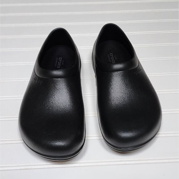 Crocs Unisex Adult On The Clock Work Slip On Clogs Size 9 Men\'s/11 Women\'s Black main image 7